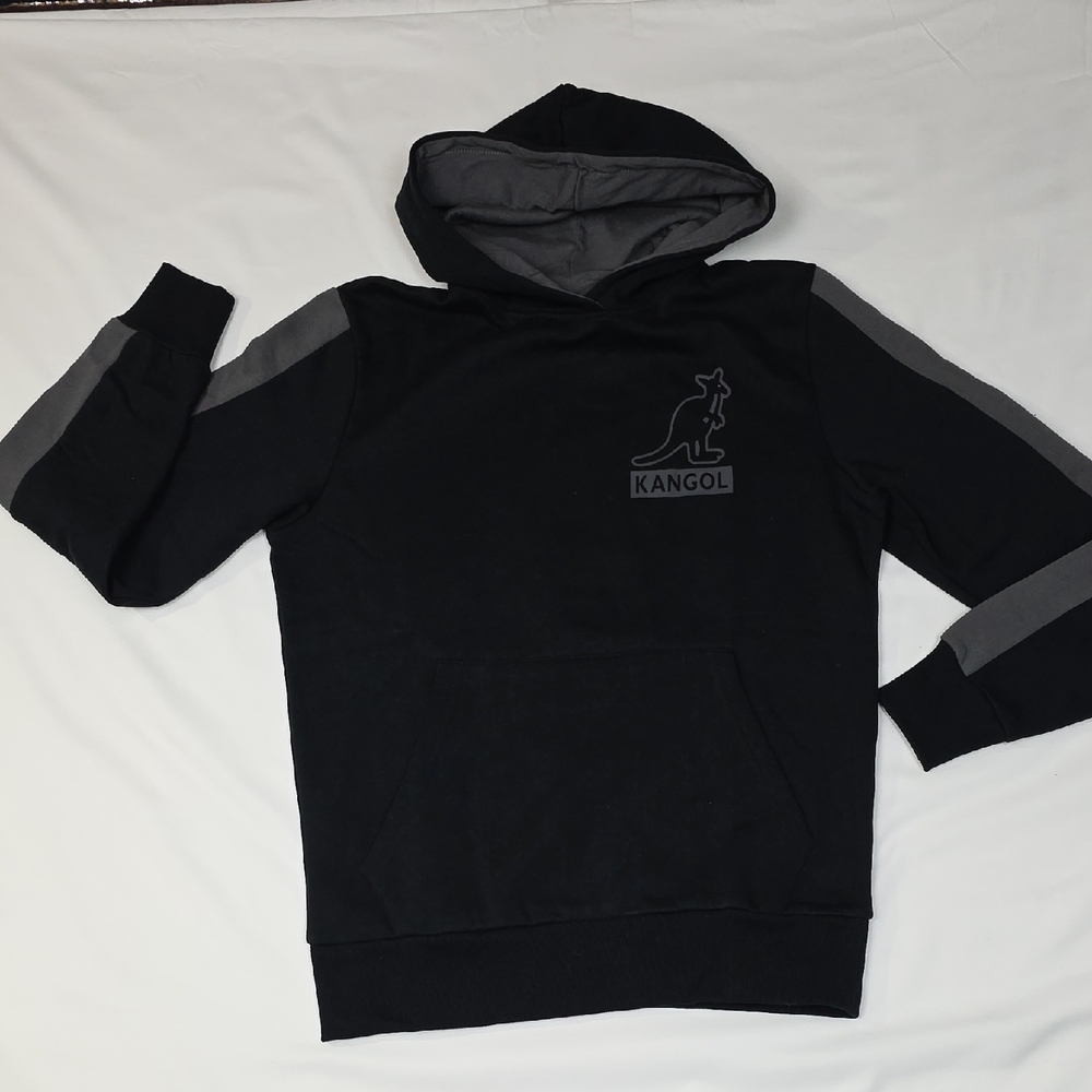 Kangol Men's Black and Gray Hoodie Sweater Small New